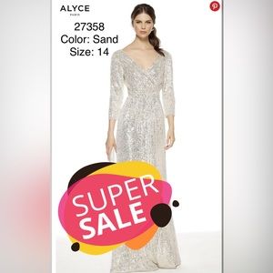 Alyce Paris special occasions dress Color:SAND Size:14